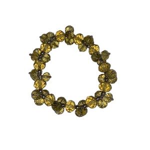 Yellow tone fake gem bracelet